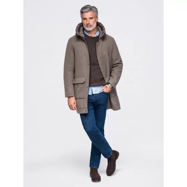  Pánská parka OMBRE OM-COWC-0161 ASH GREY 