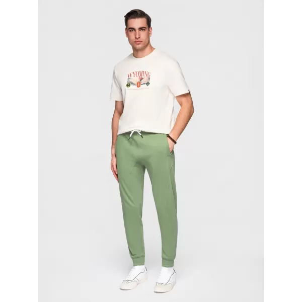  Pánské tepláky OMBRE OM-PABS-0305 GREEN 