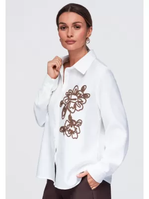 Dámská košile OMBRE OW-SH-E0073 WHITE