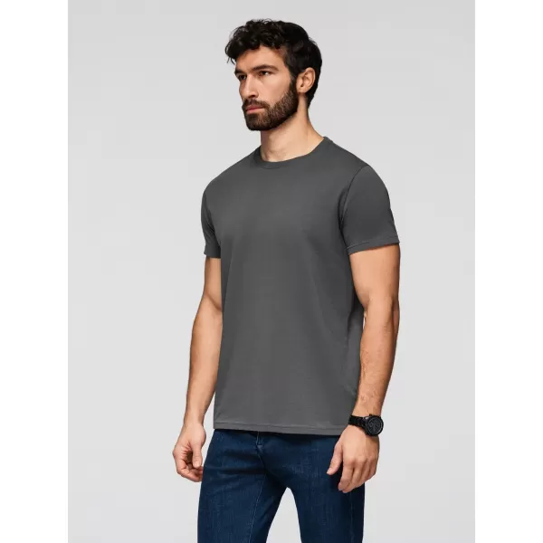  Pánské triko OMBRE OM-TSBS-0268 WHITE/GRAPHITE/BLUE DENIM 