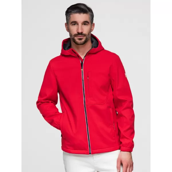  Pánská softshellová bunda OMBRE OM-JANP-0292 RED 