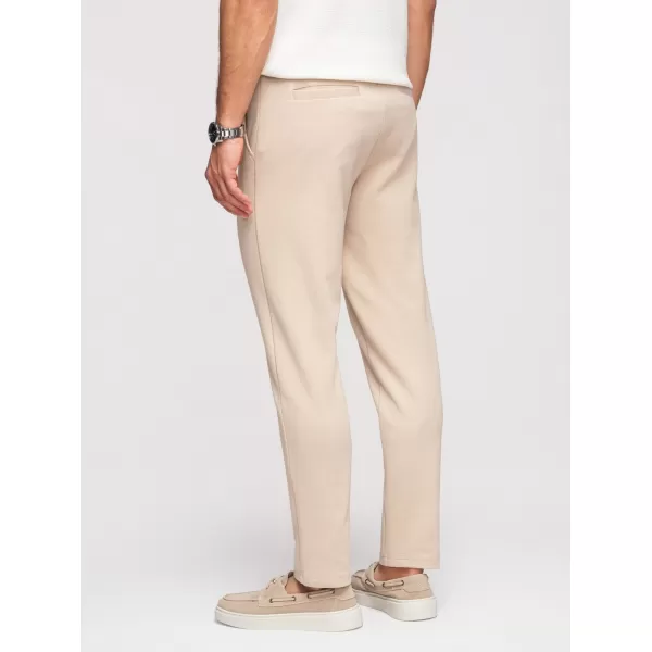 Pánské kalhoty OMBRE OM-PACP-0292 BEIGE 