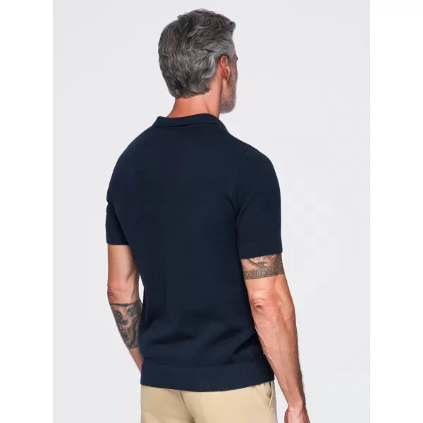  Pánské polo tričko OMBRE OM-POSS-0178 NAVY BLUE 