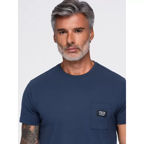  Pánské tričko OMBRE OM-TSCT-0305 NAVY BLUE 
