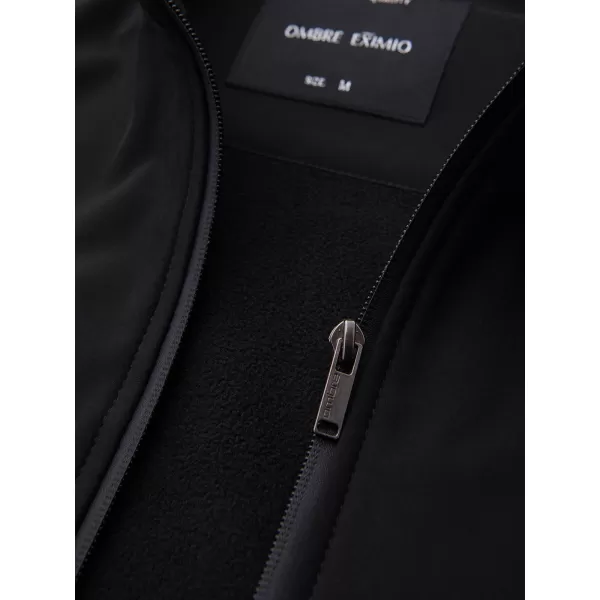  Pánská bunda s kapucí OMBRE OM-JANP-0233 BLACK 