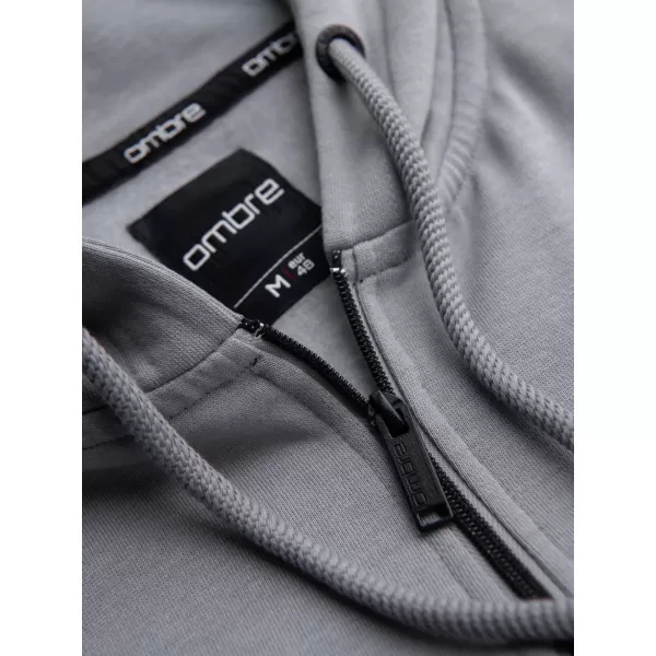  Pánská mikina OMBRE OM-SSZP-0256 GREY 