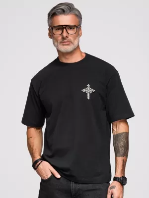 Pánské triko OMBRE OM-TSCT-0276 BLACK