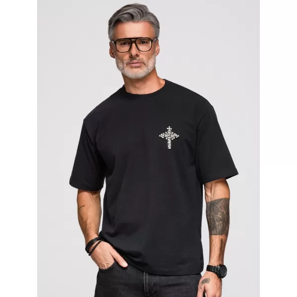  Pánské triko OMBRE OM-TSCT-0276 BLACK 