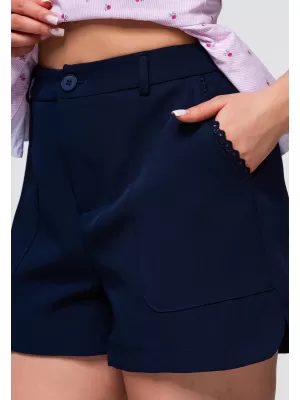 Dámské kraťasy OMBRE OW-ST-E0009 NAVY BLUE