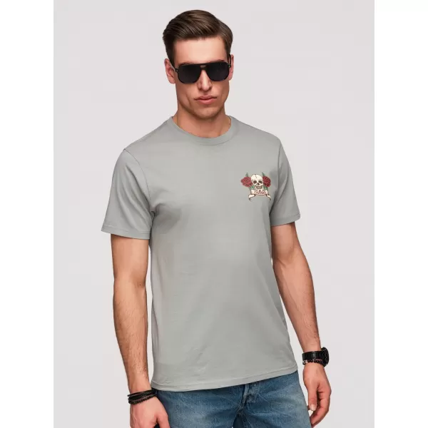  Pánské triko OMBRE OM-TSPT-0257 GREY 