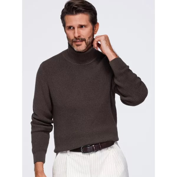  Pánský rolák OMBRE OM-SWTN-0189 DARK BROWN 