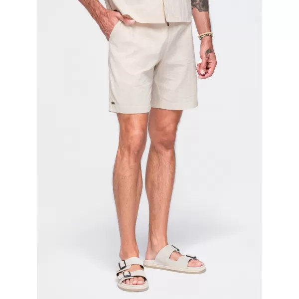  Pánské kraťasy OMBRE OM-SRCS-0209 CREAM 