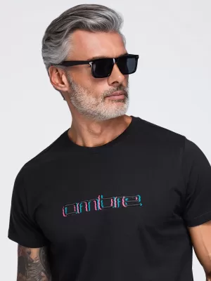 Pánské tričko OMBRE OM-TSPT-0300 BLACK