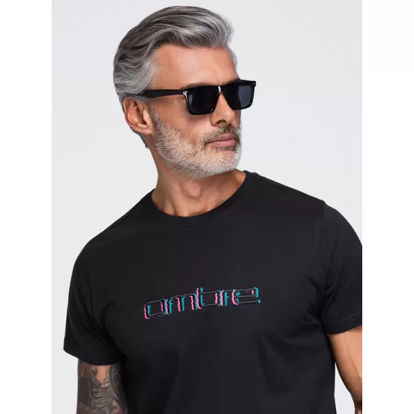  Pánské tričko OMBRE OM-TSPT-0300 BLACK 