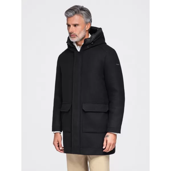  Pánská parka OMBRE OM-COWC-0161 BLACK 