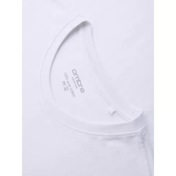  Pánské tričko OMBRE OM-LSBL-0142 WHITE 