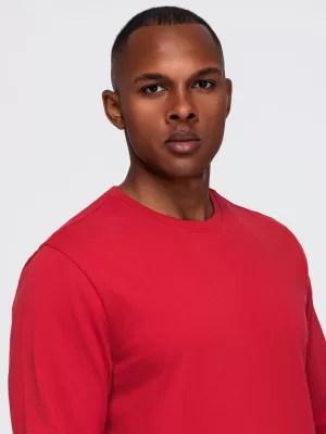 Pánské tričko OMBRE OM-LSBL-0142 RED