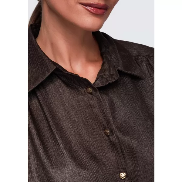  Dámská košile OMBRE OW-SH-E0071 BROWN 