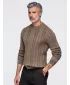 Pánský svetr OMBRE OM-SWSW-0191 BROWN