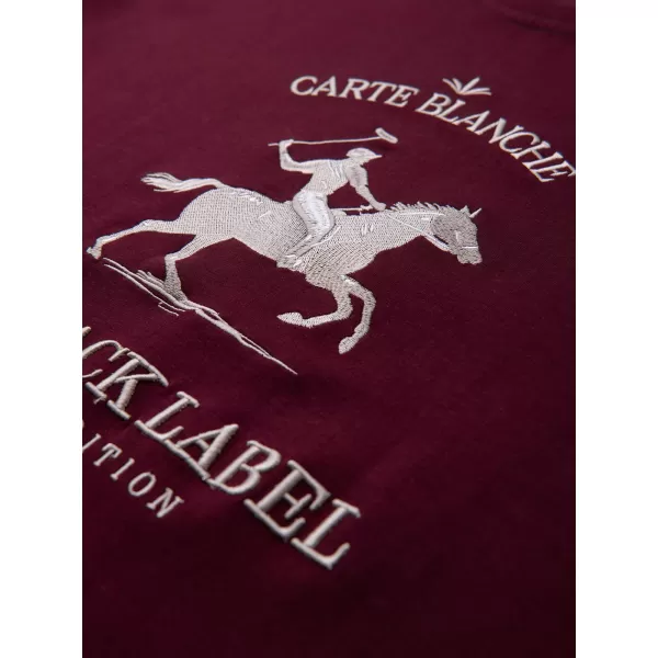  Pánská mikina OMBRE OM-SSNZ-0267 BURGUNDY 