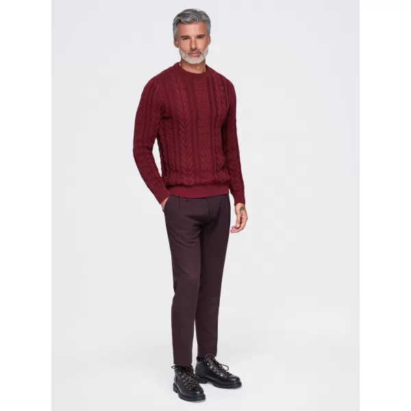  Pánský svetr OMBRE OM-SWSW-0191 BURGUNDY 