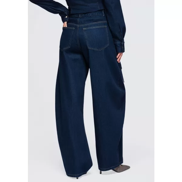  Dámské kalhoty OMBRE OW-PA-E0017 DARK BLUE 