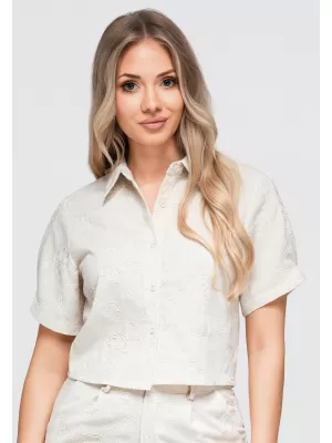 Dámská halenka OMBRE OW-SH-E0060 ECRU