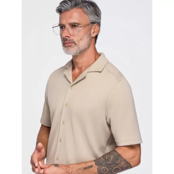  Pánská košile OMBRE OM-SHCS-0220 BEIGE 
