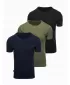Pánské triko OMBRE OM-TSBS-0268 BLACK/GREEN/KHAKI