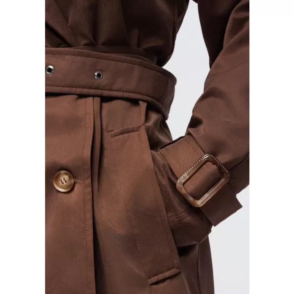  Dámský kabát OMBRE OW-COLC-0121 BROWN 