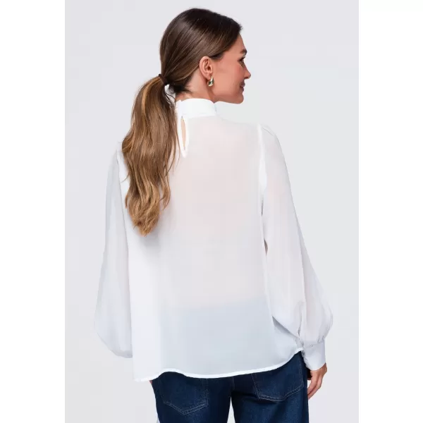  Dámská halenka OMBRE OW-TS-E0085 WHITE 