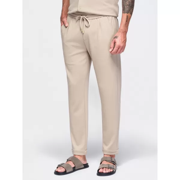  Pánské kalhoty OMBRE OM-PACP-0306 BEIGE 