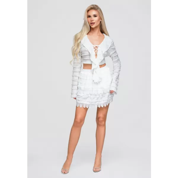  Dámská blůza OMBRE OW-TS-E0067 WHITE 
