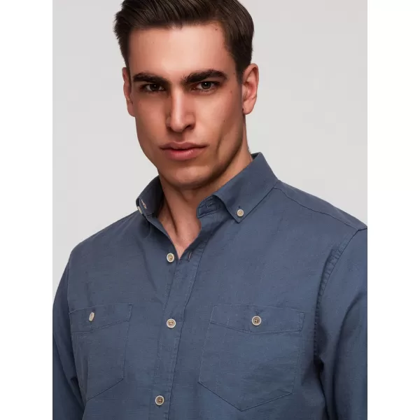  Pánská košile OMBRE N-OM-SHCS-0134 BLUE 