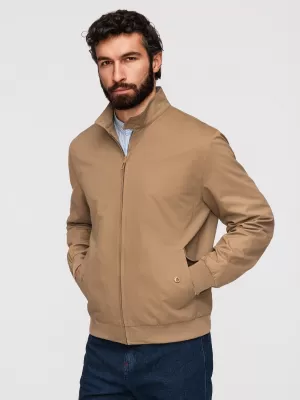 Pánská bunda OMBRE OM-JANP-0326 LIGHT BROWN