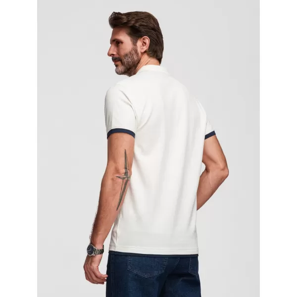 Pánské triko s límečkem OMBRE OM-POSS-0170 WHITE 