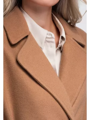 Dámský kabát OMBRE OW-CT-E0006 CAMEL