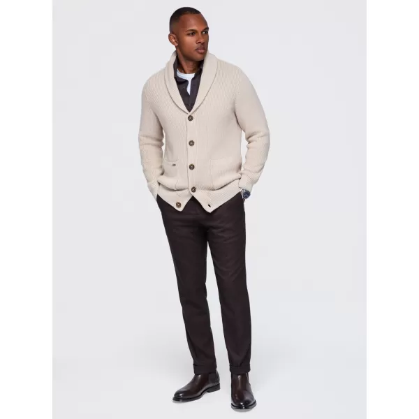  Pánský kardigan OMBRE OM-SWCD-0200 BEIGE 
