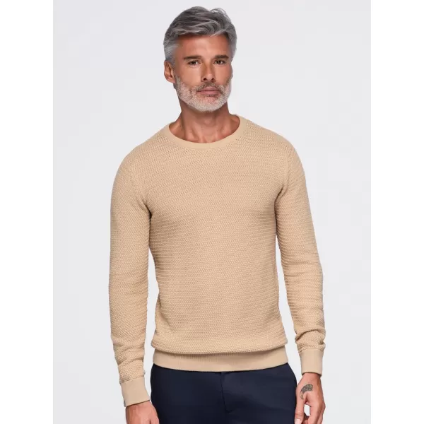  Pánský svetr OMBRE OM-SWSW-0119 SAND 