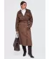 Dámský kabát OMBRE OW-COLC-0121 BROWN