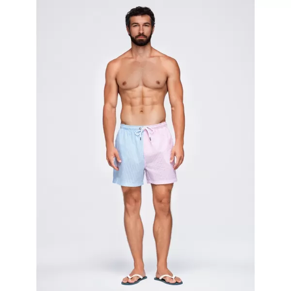  Pánské kraťasy OMBRE OM-SRSS-0215 BLUE AND PINK 