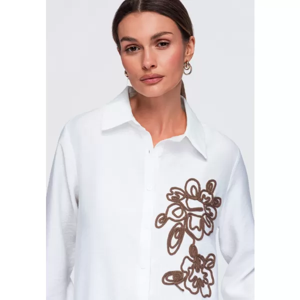  Dámská košile OMBRE OW-SH-E0073 WHITE 