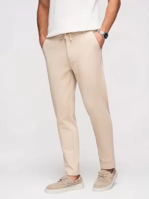 Pánské kalhoty OMBRE OM-PACP-0292 BEIGE