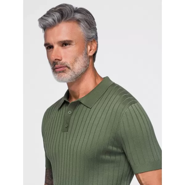  Pánské polo tričko OMBRE OM-POSS-0180 OLIVE 