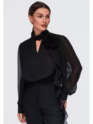Dámská halenka OMBRE OW-TS-E0085 BLACK
