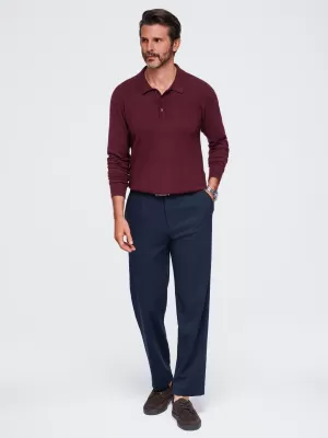Pánská triko s límečkem OMBRE OM-POLS-0151 BURGUNDY