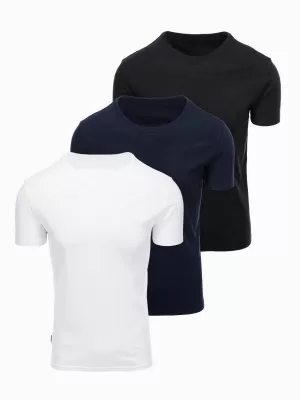Pánské triko OMBRE OM-TSBS-0268 BLACK/WHITE/BLUE