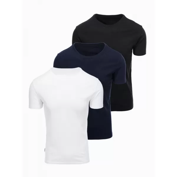  Pánské triko OMBRE OM-TSBS-0268 BLACK/WHITE/BLUE 