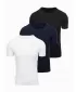 Pánské triko OMBRE OM-TSBS-0268 BLACK/WHITE/BLUE