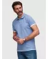 Pánské triko s límečkem OMBRE OM-POSS-0170 BLUE